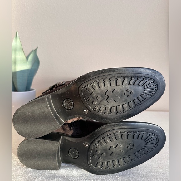 New AQUATALIA Brown Suede Trim Embellished Knee Height Riding Boots Women’s 11 - Picture 15 of 15